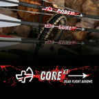 Flèches d'arc Core XT en carbone, rectitude ± .001 po — Dead Flight Arrows (vue 2)